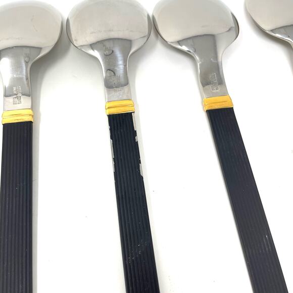 Vintage Sasaki Vignelli Japan Rigadin Matte Black Flatware Mixed Lot of 24 - Picture 14 of 16